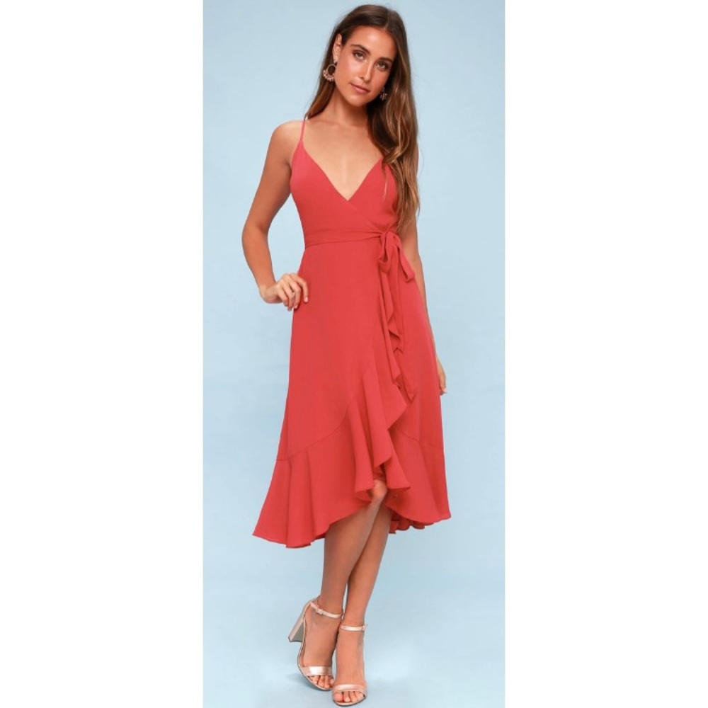 Ruffled wrap dress